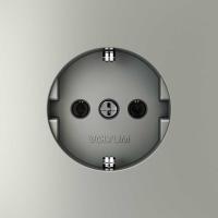 Розетка встраиваемая Voltum S70 с заземлением 16А, (сталь) VLS040105