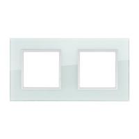 Рамка LK Studio 2-постовая из натурального светлого стекла LK45 854211-1