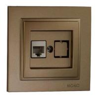 Розетка компьютерная RJ45 Mono Electric Despina 6 кат бронза 102-232305-125 Розетка компьютерная RJ45 Mono Electric Despina 6 кат бронза 102-232305-125