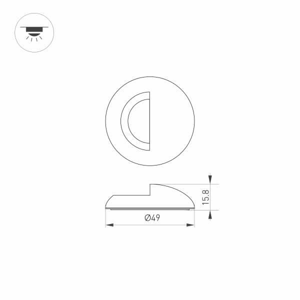 Накладка Arlight ART-Deck-Cap-Lid-R50 024931 Накладка Arlight ART-Deck-Cap-Lid-R50 024931