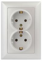 Розетка двойная ЭРА Intro Solo Schuko 2X2P+E 16A 250V перламутровый 4-205-06 Б0053678 Розетка двойная ЭРА Intro Solo Schuko 2X2P+E 16A 250V перламутровый 4-205-06 Б0053678