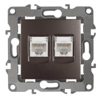 Розетка информационная 2XRJ45 ЭРА 12 12-3108-13 Б0019355 Розетка информационная 2XRJ45 ЭРА 12 12-3108-13 Б0019355