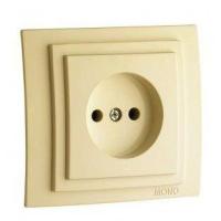 Розетка 2К Mono Electric Larissa 16A 250V винтовое подключение крем 103-171722-116 Розетка 2К Mono Electric Larissa 16A 250V винтовое подключение крем 103-171722-116