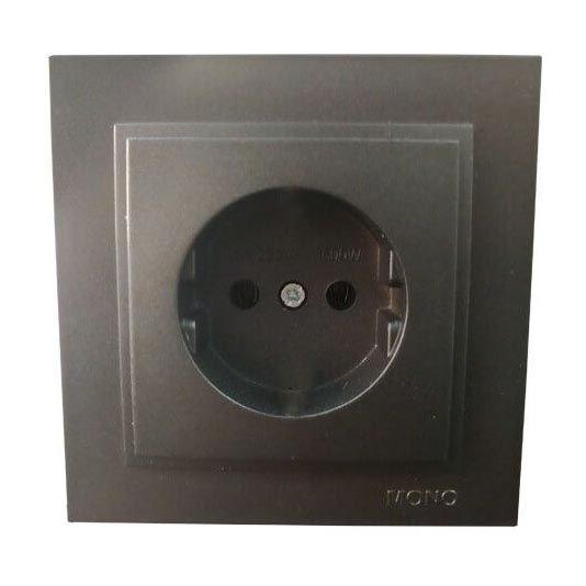 Розетка 2К Mono Electric Despina 16A 250V винтовое подключение графит 102-202022-116 Розетка 2К Mono Electric Despina 16A 250V винтовое подключение графит 102-202022-116