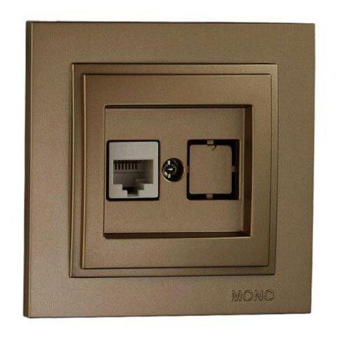 Розетка компьютерная RJ45 Mono Electric Despina 6 кат бронза 102-232305-125 Розетка компьютерная RJ45 Mono Electric Despina 6 кат бронза 102-232305-125