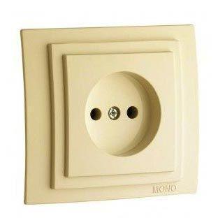 Розетка 2К Mono Electric Larissa 16A 250V винтовое подключение крем 103-171722-116 Розетка 2К Mono Electric Larissa 16A 250V винтовое подключение крем 103-171722-116