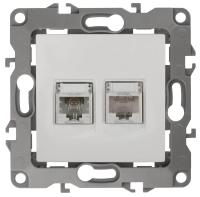 Розетка комбинированная RJ45+RJ11 ЭРА 12 12-3109-01 Б0018248 Розетка комбинированная RJ45+RJ11 ЭРА 12 12-3109-01 Б0018248