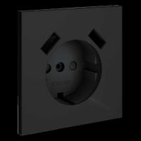 Накладка для розетки с заземлением и защитными шторками с USB A+A S70 (графит) Voltum VLS000907