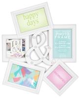 Фоторамка Innova PI09959 Ф/рамка 5 фото, 3x 10*15cm, 2x 10*10cm Maggiore LED, белый, пластик (12/144) Б0037329