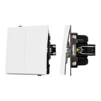 Механизм выключателя двухклавишный проходной SWT-TENDO-MKP2-PL-WH (230V, 10A) Arlight 054066