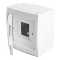 Бокс настенный STEKKER EBX50-3/04-20 4 модуля, белый, пластик, серия Standart