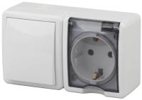 Блок розетка-выключатель ЭРА Эксперт IP54 16A 250V 11-7401-01 Б0020733 Блок розетка-выключатель ЭРА Эксперт IP54 16A 250V 11-7401-01 Б0020733