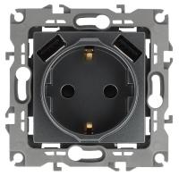 Розетка ЭРА Intro Solo Schuko P+E 16A 250V со шторками 2хUSB графит 12-4109-12 Б0047846 Розетка ЭРА Intro Solo Schuko P+E 16A 250V со шторками 2хUSB графит 12-4109-12 Б0047846