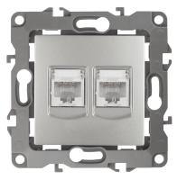 Розетка информационная 2XRJ45 ЭРА 12 12-3108-03 Б0014731 Розетка информационная 2XRJ45 ЭРА 12 12-3108-03 Б0014731