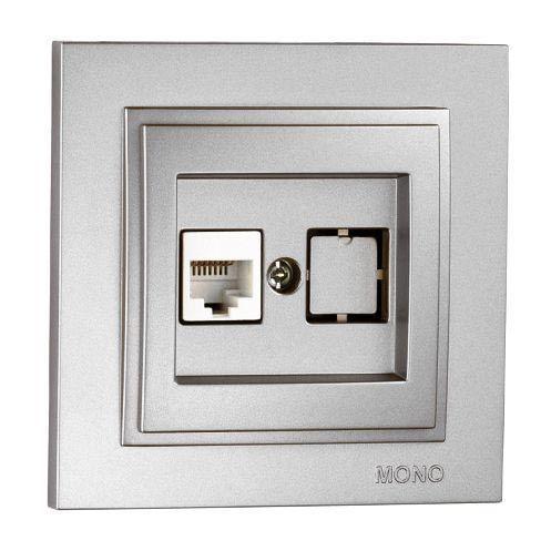 Розетка компьютерная RJ45 Mono Electric Despina 6 кат серебро 102-212105-125 Розетка компьютерная RJ45 Mono Electric Despina 6 кат серебро 102-212105-125