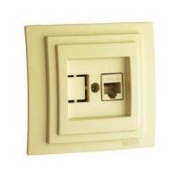 Розетка компьютерная RJ45 Mono Electric Larissa 6 кат крем 103-171705-125 Розетка компьютерная RJ45 Mono Electric Larissa 6 кат крем 103-171705-125