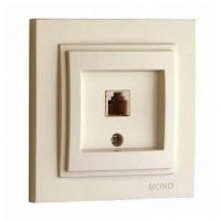 Розетка телефонная RJ11 Mono Electric Despina 3 кат крем 102-170005-124 Розетка телефонная RJ11 Mono Electric Despina 3 кат крем 102-170005-124