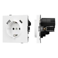 Механизм розетки с USB зарядкой SCT-TENDO-MUAC-PL-WH (230V, 16A) Arlight 054086