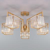 Потолочная люстра Eurosvet April 10126/5 золото/прозрачный хрусталь Strotskis Smart