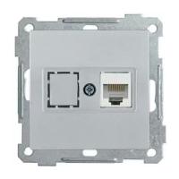 Розетка телефонная RJ11 Mono Electric Despina/ Larissa 3 кат серебро 500-002125-124 Розетка телефонная RJ11 Mono Electric Despina/ Larissa 3 кат серебро 500-002125-124