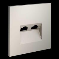 Накладка для розетки компьютерной двойной RJ45+RJ45 кат.6, S70 (кашемир) Voltum VLS001403