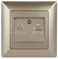 Розетка компьютерная RJ45 ЭРА Intro Solo шампань 4-303-04 Б0043385 Розетка компьютерная RJ45 ЭРА Intro Solo шампань 4-303-04 Б0043385