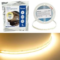 Светодиодная лента Feron 22W/m 240LED/m 2835SMD теплый белый 5М LS503 48829
