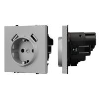 Механизм розетки с USB зарядкой SCT-NOBE-MUAA-SFPL-IS (230V, 16A)  Arlight 059443