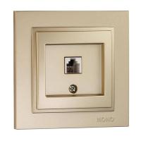 Розетка телефонная RJ11 Mono Electric Despina 3 кат титан 102-222205-124 Розетка телефонная RJ11 Mono Electric Despina 3 кат титан 102-222205-124