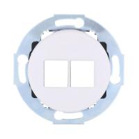 Накладка розетки компьютерной LK Studio Vintage Classic, Vintage Quadro на 2 входа белый 886204-0 Накладка розетки компьютерной LK Studio Vintage Classic, Vintage Quadro на 2 входа белый 886204-0