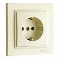 Розетка 2К+З Mono Electric Despina 16A 250V винтовое подключение крем 102-170021-117 Розетка 2К+З Mono Electric Despina 16A 250V винтовое подключение крем 102-170021-117