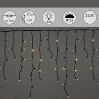 Уличная светодиодная гирлянда Sneha бахрома 230V теплый белый мерцающий A-518 WW/WT FLASH
