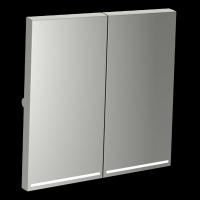 Клавиши для выключателя/переключателя двухклавишного с подсветкой S70 (сталь) Voltum VLS000405