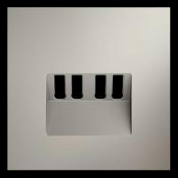 Накладка для розетки акустической 4-местной , S70 (кашемир) Voltum VLS001503