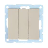 Выключатель LK Studio 3-кл.(схема 1+1+1) 16 A, 250 B (бежевый) LK60 862101-1