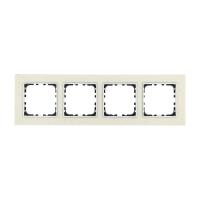 Рамка LK Studio 4-постовая из декоративного камня (белый мрамор) LK60 864489-1