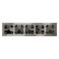 Рамка стеклянная Voltum S70 на 5 постов, (шелк, стекло) VLS110504