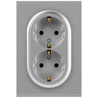 Розетка ЭРА Arktik 16-2104-03 двойная с заземлением 2X2P+E Schuko 16А-250В алюминий Б0070446