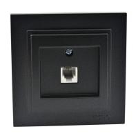 Розетка телефонная RJ11 Mono Electric Despina 3 кат графит 102-202005-124 Розетка телефонная RJ11 Mono Electric Despina 3 кат графит 102-202005-124