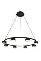 Люстра подвесная Alfa Light F3924-07 black 70W φ90*H12 0