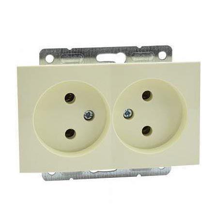 Розетка 2К двойная Mono Electric Despina/ Larissa 16A 250V винтовое подключение крем 500-001705-121 Розетка 2К двойная Mono Electric Despina/ Larissa 16A 250V винтовое подключение крем 500-001705-121
