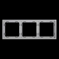 Рамка пластиковая S70 на 3 поста, (серый) Voltum VLS100316