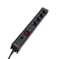 Сетевой фильтр 4-местный с/з Stekker 3x1мм2, 5 м, 250В, 16А Techno, HM22-41-05, черный 50158