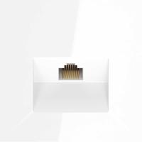 Розетка компьютерная встраиваемая Voltum S70 RJ45 кат.6, (белый глянцевый) VLS060101