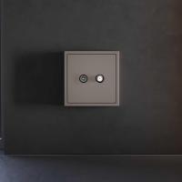 Накладка для розетки телевизионной оконечной TV+SAT, S70 (капучино) Voltum VLS001614