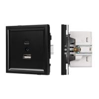 Механизм USB розетки SCT-TENDO-MUAC-PL-BK (5V, 3A, QC3) Arlight 054095