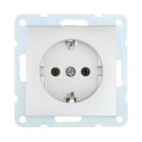 Розетка LK Studio с з/к, без шторок (серебристый металлик) LK60 863103-1