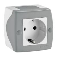 Розетка 2К+З Mono Electric Octans IP20 16A 250V винтовое подключение бело-серый 104-020007-117 Розетка 2К+З Mono Electric Octans IP20 16A 250V винтовое подключение бело-серый 104-020007-117