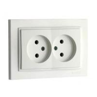 Розетка 2К двойная Mono Electric Despina 16A 250V винтовое подключение белый 102-190005-121 Розетка 2К двойная Mono Electric Despina 16A 250V винтовое подключение белый 102-190005-121