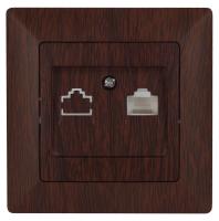 Розетка компьютерная RJ45 ЭРА Intro Solo венге 4-303-10 Б0043387 Розетка компьютерная RJ45 ЭРА Intro Solo венге 4-303-10 Б0043387